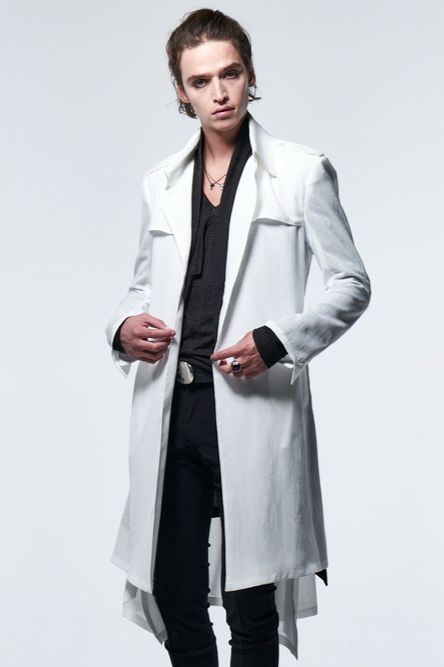 《予約品》 UnconSingleTrenchCoat / ホワイト 【kiryuyrik】 2023年5月以降入荷予定