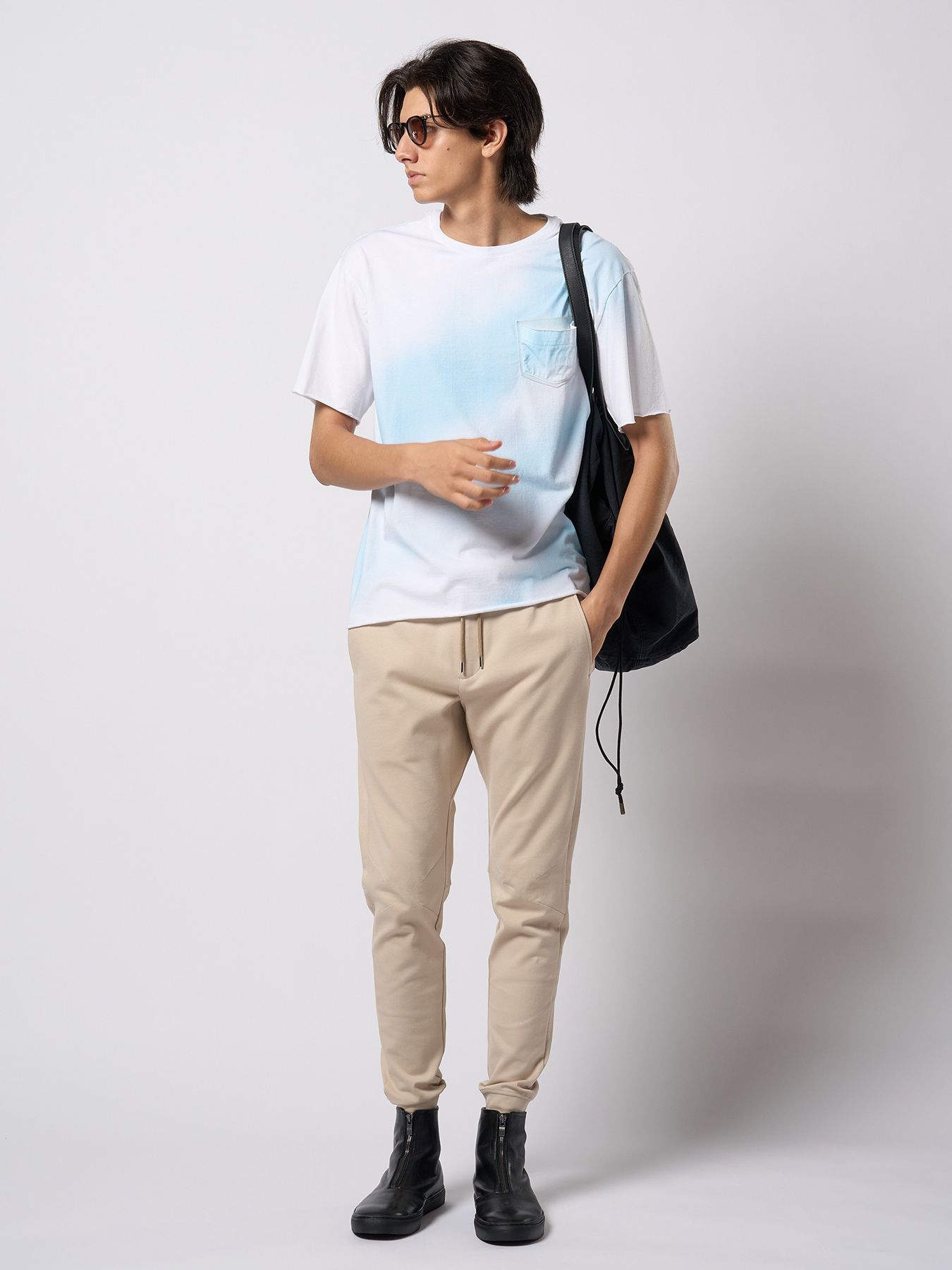 【予約品 9月23日(火) 締切】basic rib sweat pants / ベーシック リブスウェットパンツ / ライトベージュ