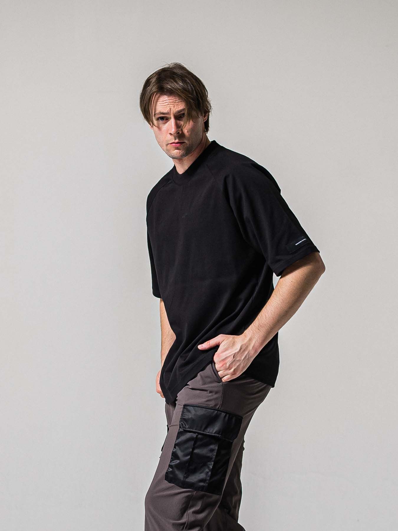 【予約品 11月16日(日) 締切】BACK RC RAGLAN OVER TEE / バックロゴ ラグランスリーブ オーバーTシャツ / ブラック