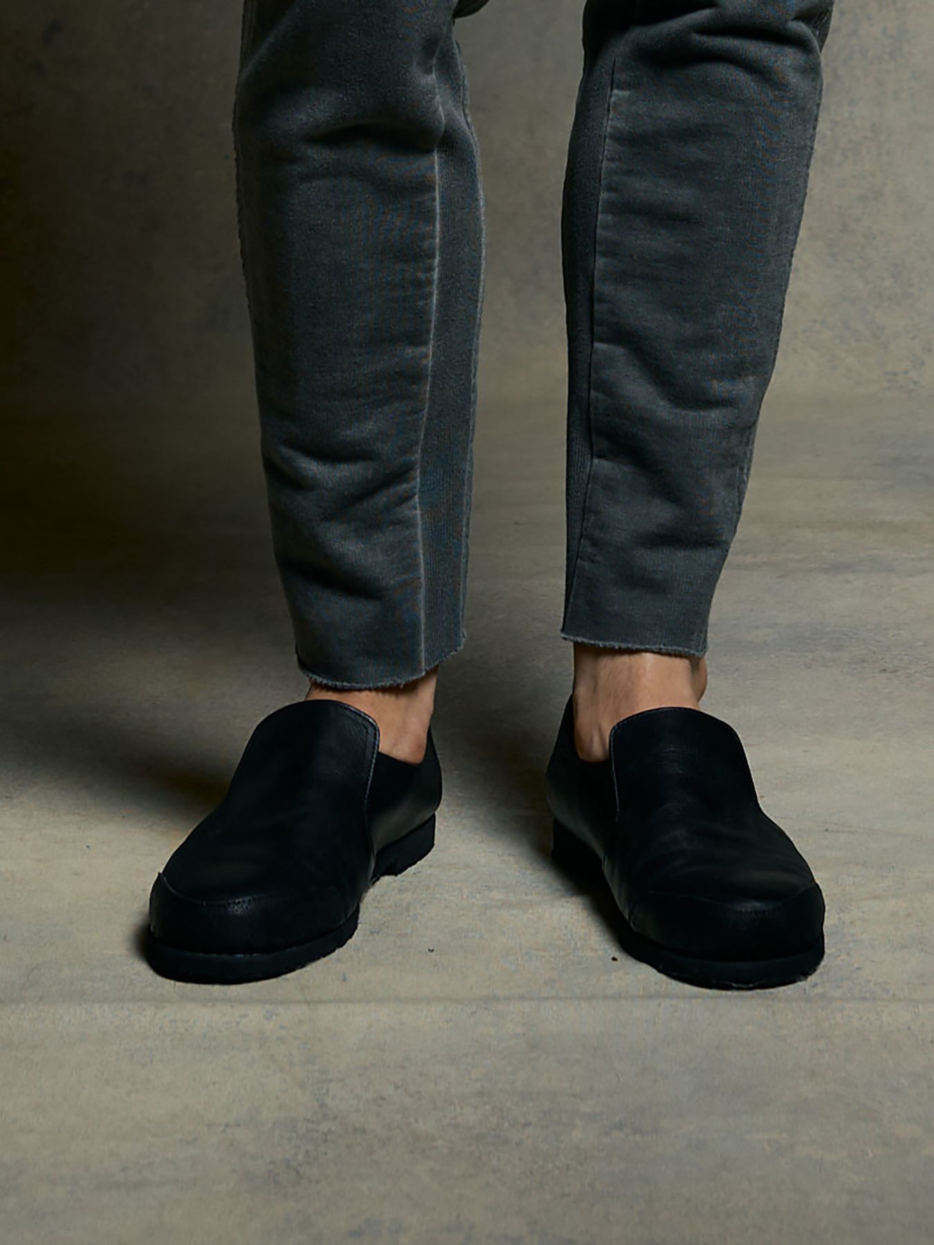 【予約品 9月23日(火) 締切】combination slip-on shoes / コンビネーション スリッポンシューズ / ブラック