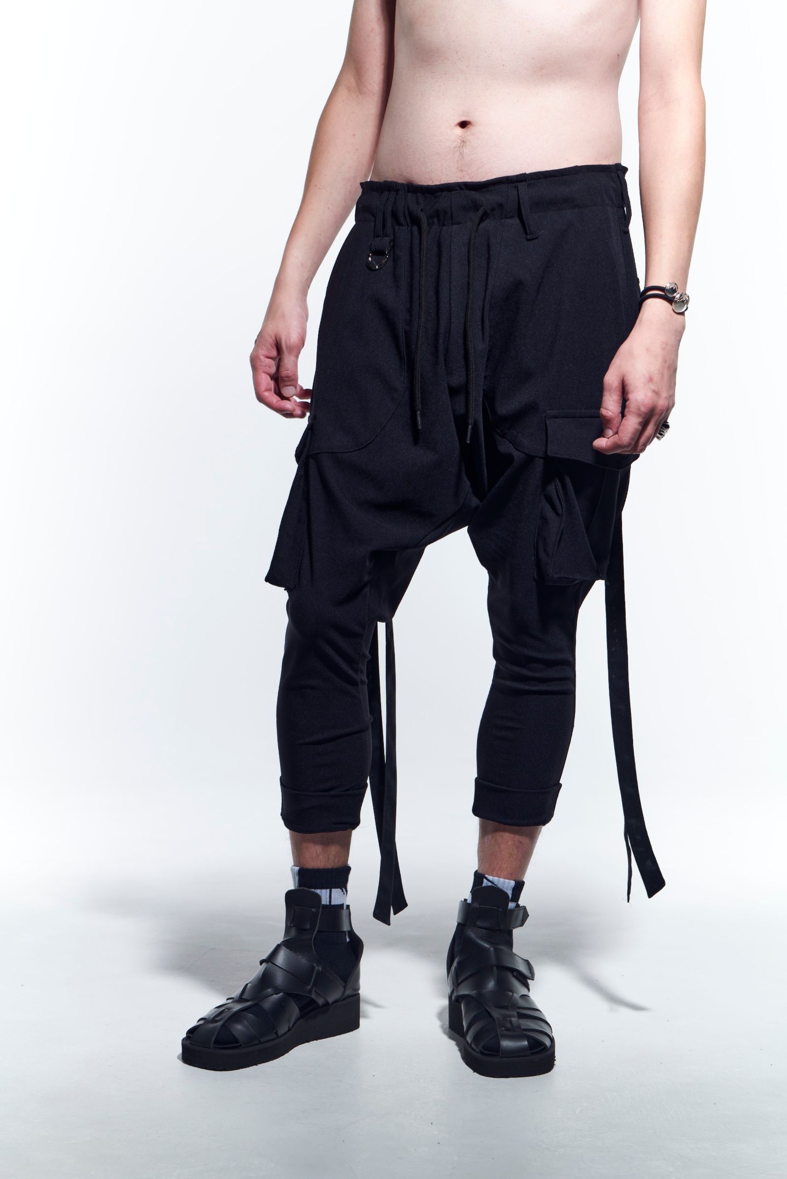 kiryuyrik - SaruelCargoPants カーゴパンツ HiTenssionJersey / Black