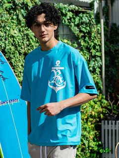 《予約品3月3日18：00締め》 anchor RCl RUSH OVER T / ラッシュガードTシャツ / ブルー
