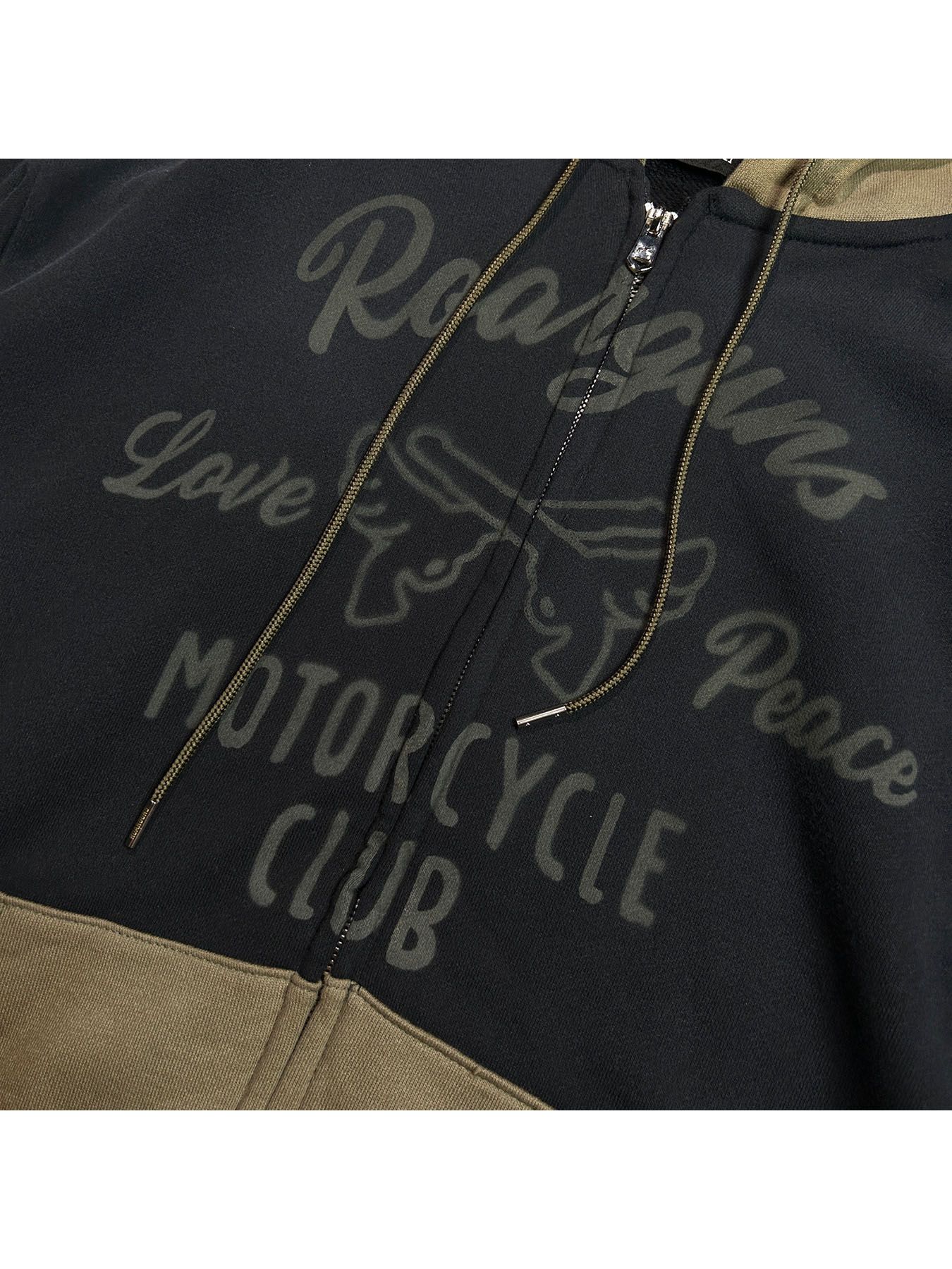 【予約品 8月10日(日) 締切 】SPRAY PRINT HOODIE / スプレープリント フーディー / ブラック×カーキ