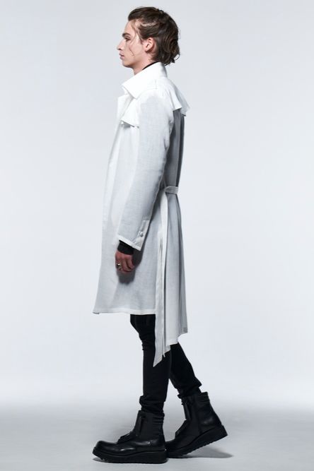 《予約品》 UnconSingleTrenchCoat / ホワイト 【kiryuyrik】 2023年5月以降入荷予定