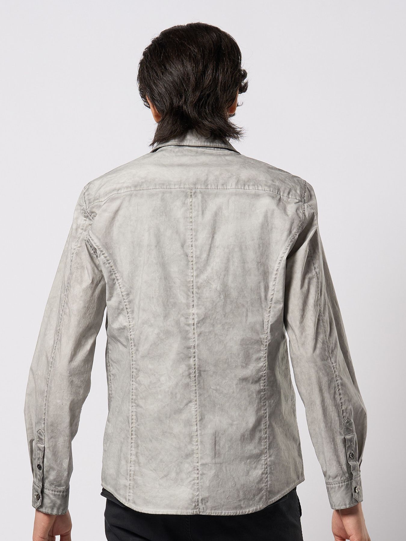 【予約品 9月23日(火) 締切】dyed regular shirt / コールドダイ レギュラーシャツ / ライトグレー