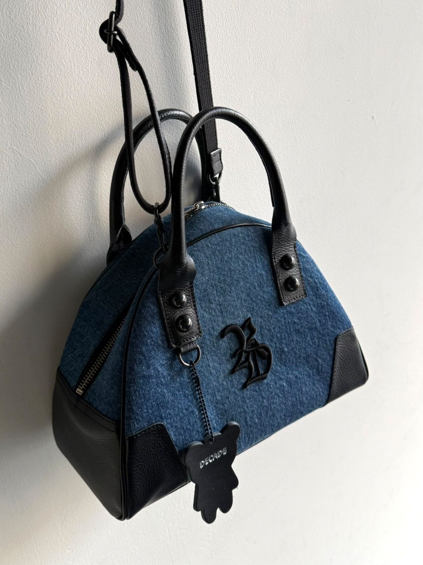 【予約品 9月6日(日) 締切】DECADEコラボ DENIM MINI BOSTON BAG / デニムボストンバッグ / デニム