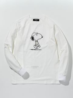 スヌーピー コラボ 長袖Tシャツ / ホワイト ラインストーン【PEANUTS × 1PIU1UGUALE3 RELAX】
