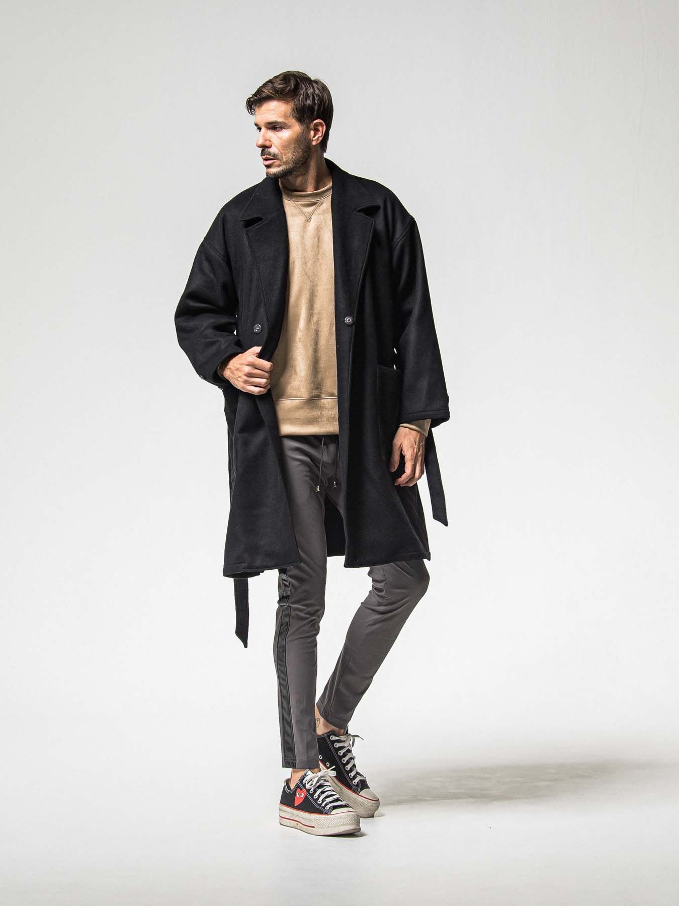 【予約品 8月31日(日) 締切】SUEDE DROP TRAINER / スウェード ドロップショルダートレーナー / ブラウン