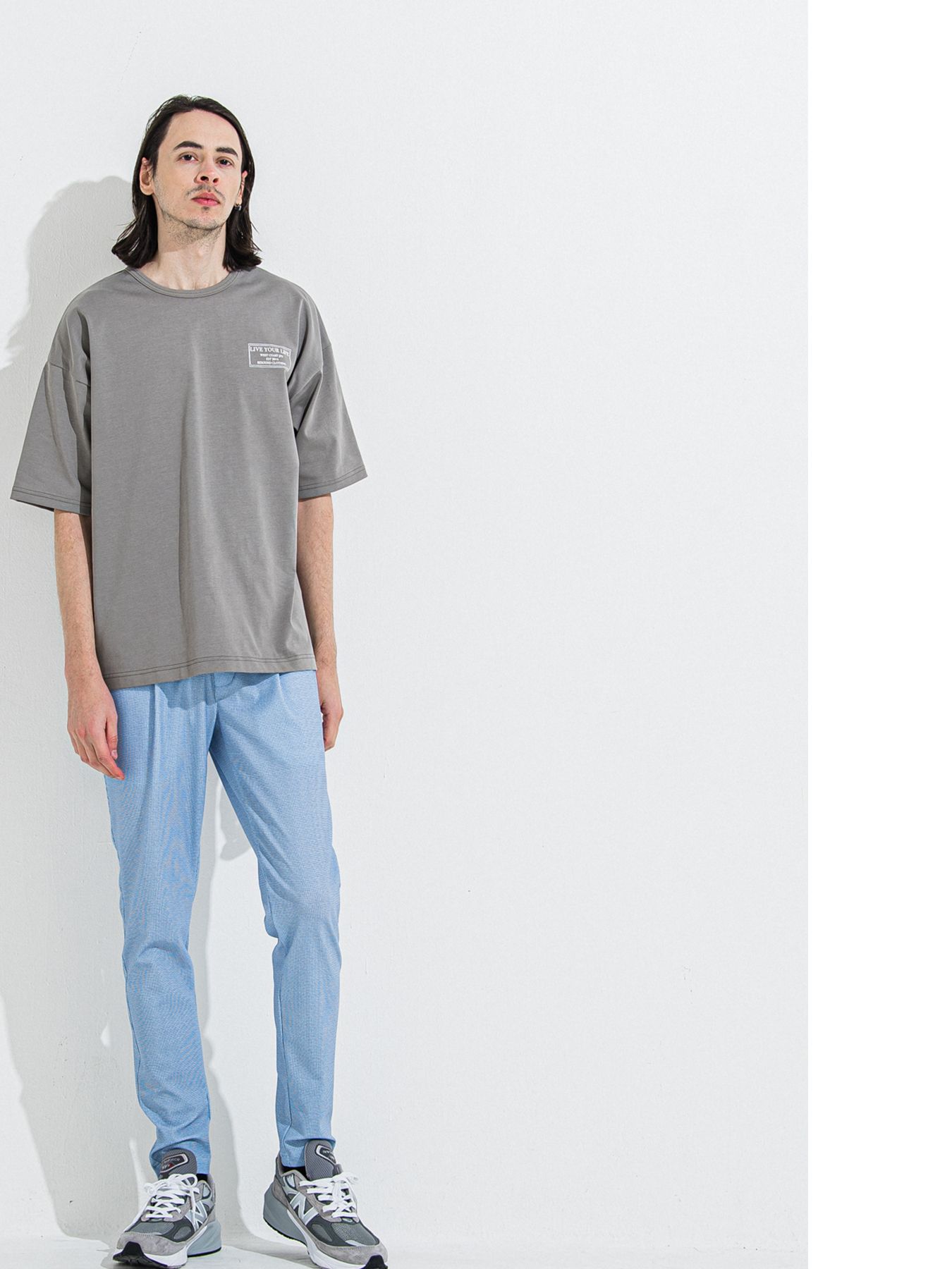 【予約品 】CHRIS EASY TUCK PANTS / クリスイージータックパンツ / チェックサックス