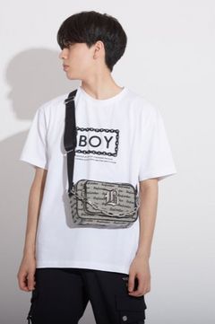CHAIN DESIGN SHOULDER BAG / グレー 【BOY LONDON】