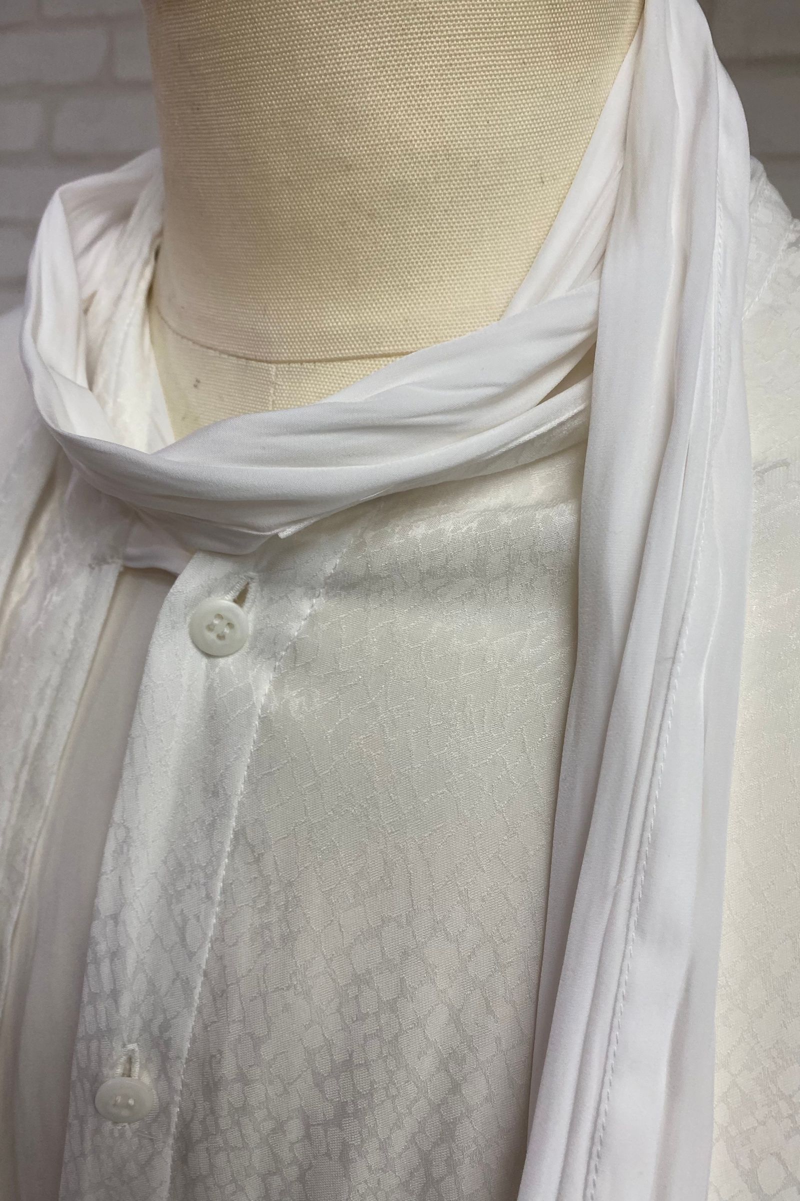 《予約品》 StoalFlareShirt / パイソン柄コンビホワイト 【kiryuyrik】 2023年2月以降入荷予定