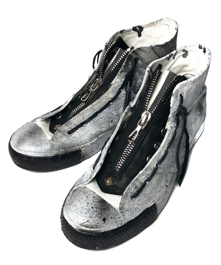 限定10足生産 STB005-02 "WHITE REVOLT"ジップスニーカー