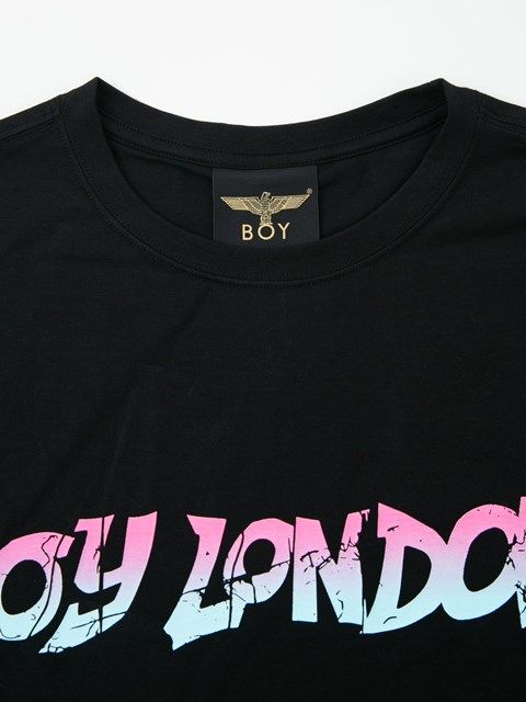 GRADATION LOGO GRAPHIC TEE / Tシャツ / ブラック 【BOY LONDON】