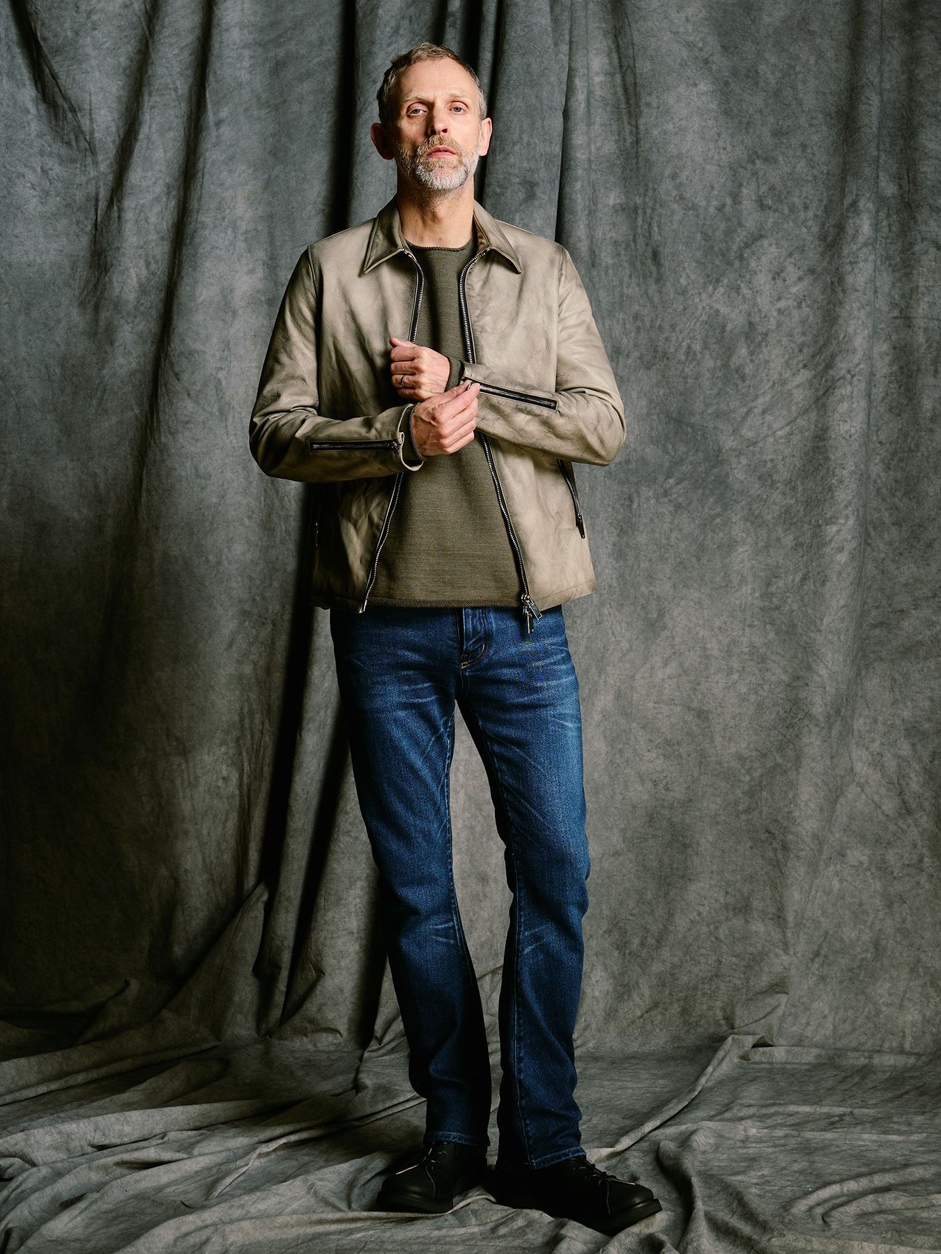 【予約品 4月19日(日) 18時締切】leather single riders / レザーシングルライダース / ダストベージュ