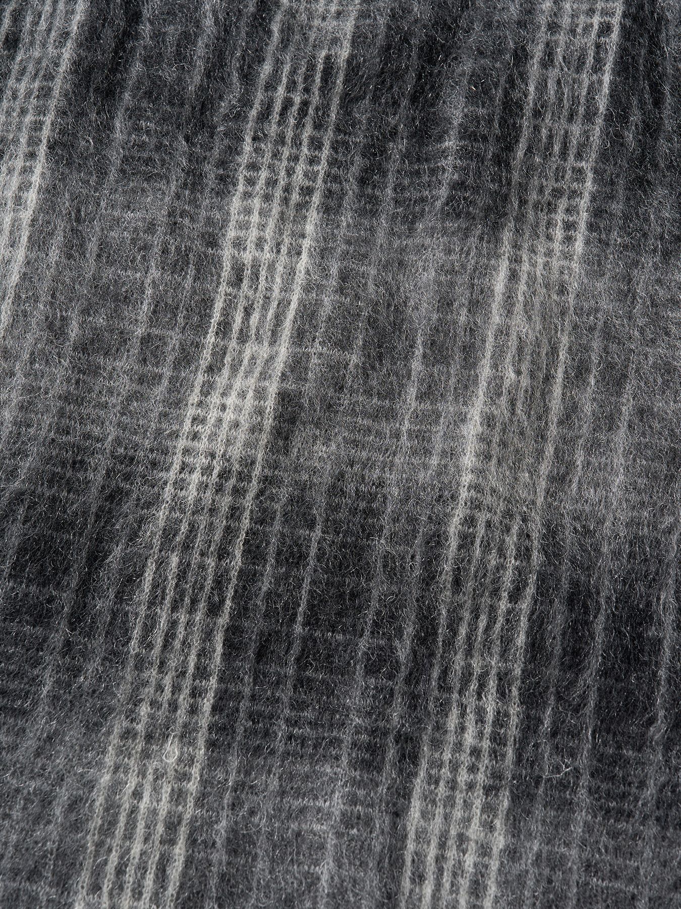 【予約品 】mohair shaggy knit crew / モヘアシャギーニット クルーネック / ブラックチェック