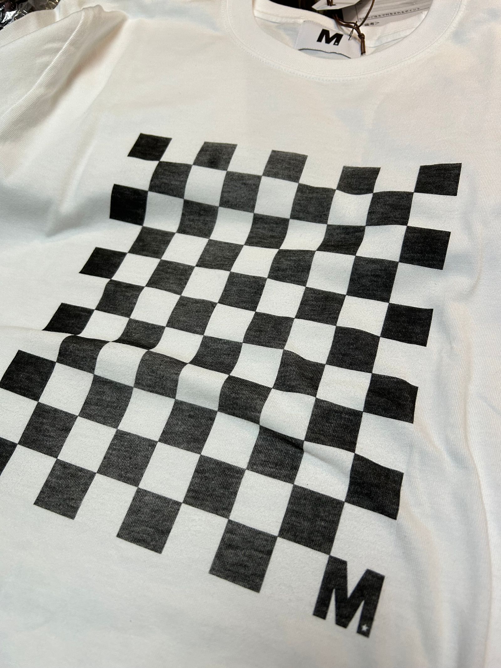 CHECKER FLAG TシャツWHITE 【M】