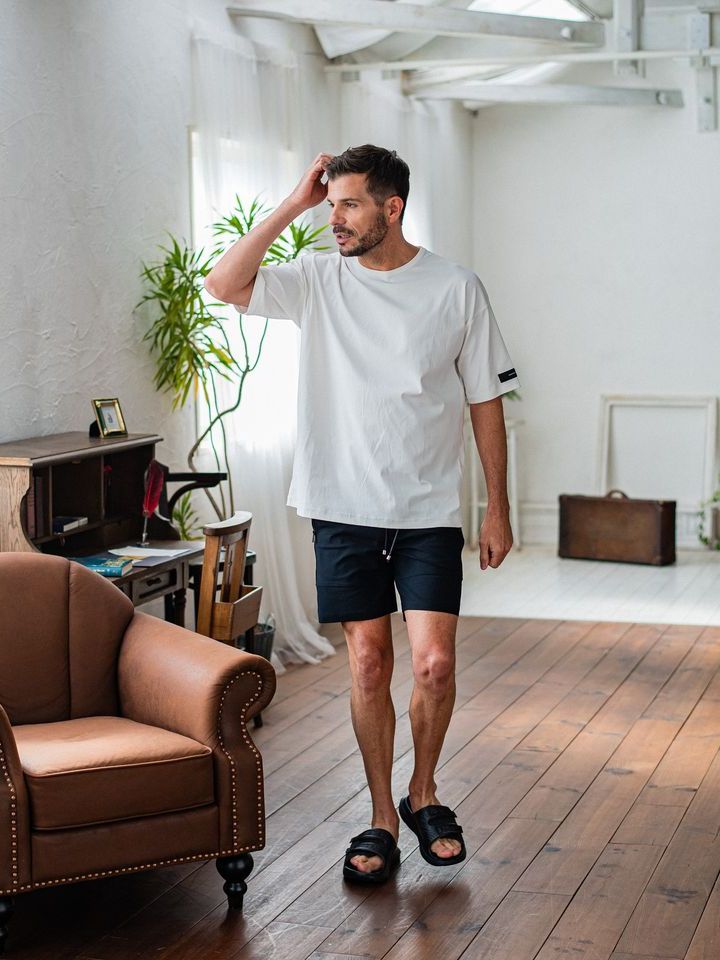 《予約品3月3日18：00締め》 Johnson NYLON HP / ハーフパンツ / ブラック・ラインブラック