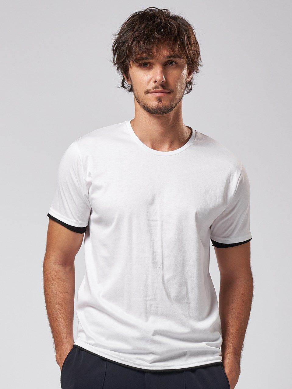 《予約品》 sweater's cut S/S / Tシャツ / ホワイト×ブラック