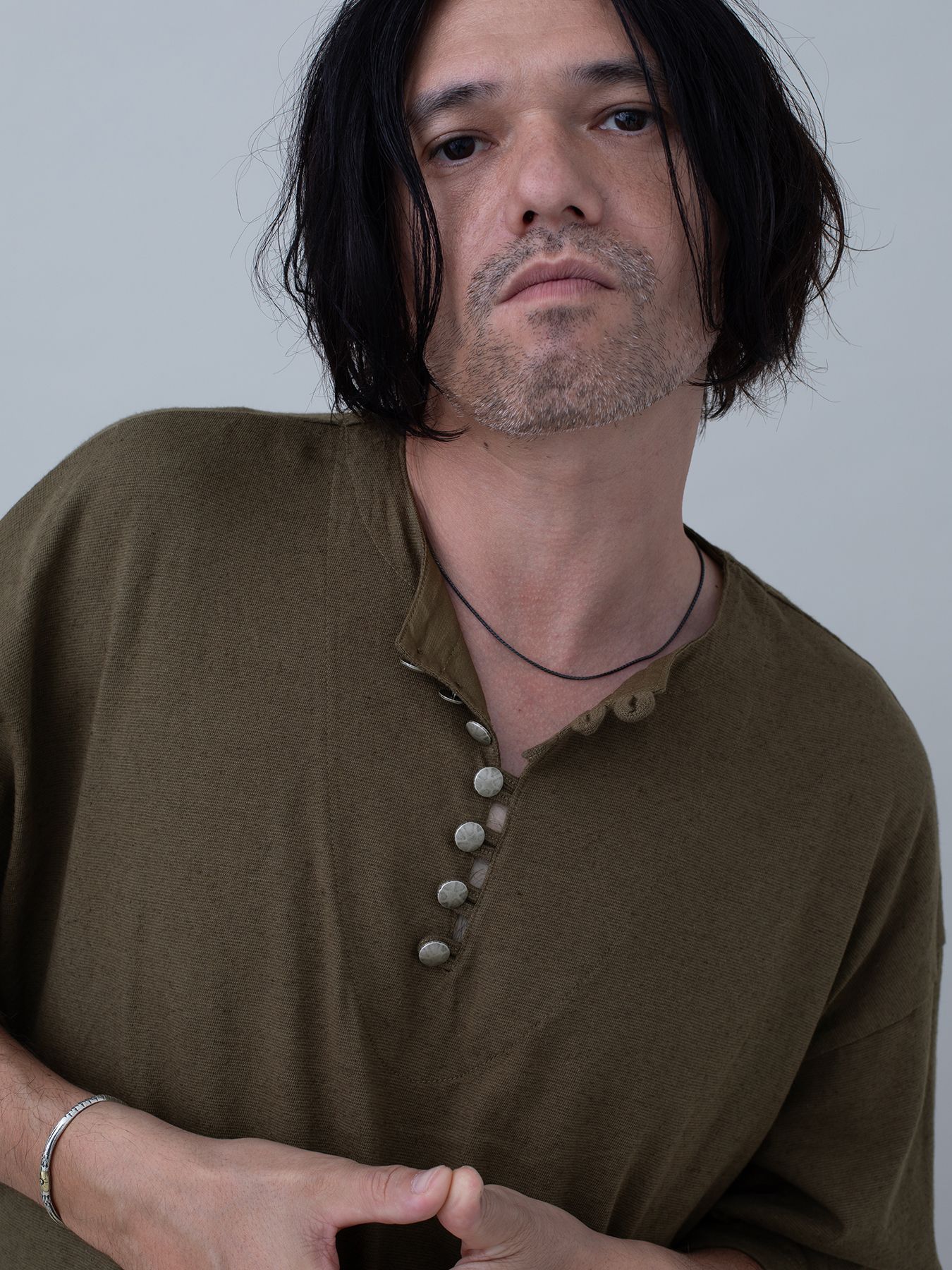 【予約品 11月23日(日) 締切】EUROHENRY / コットンリネン ヘンリーネック / BEIGE
