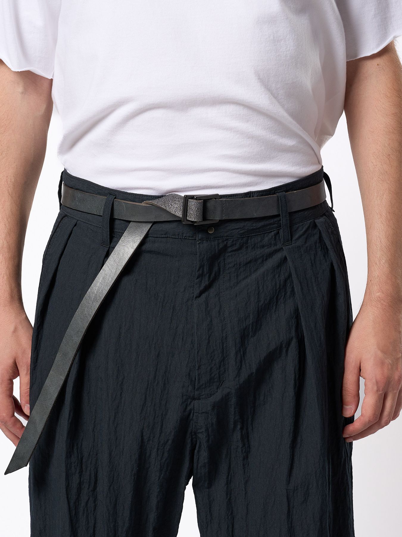 【予約品 9月23日(火) 締切】W-ring long belt / Wリング ロングベルト / グレー