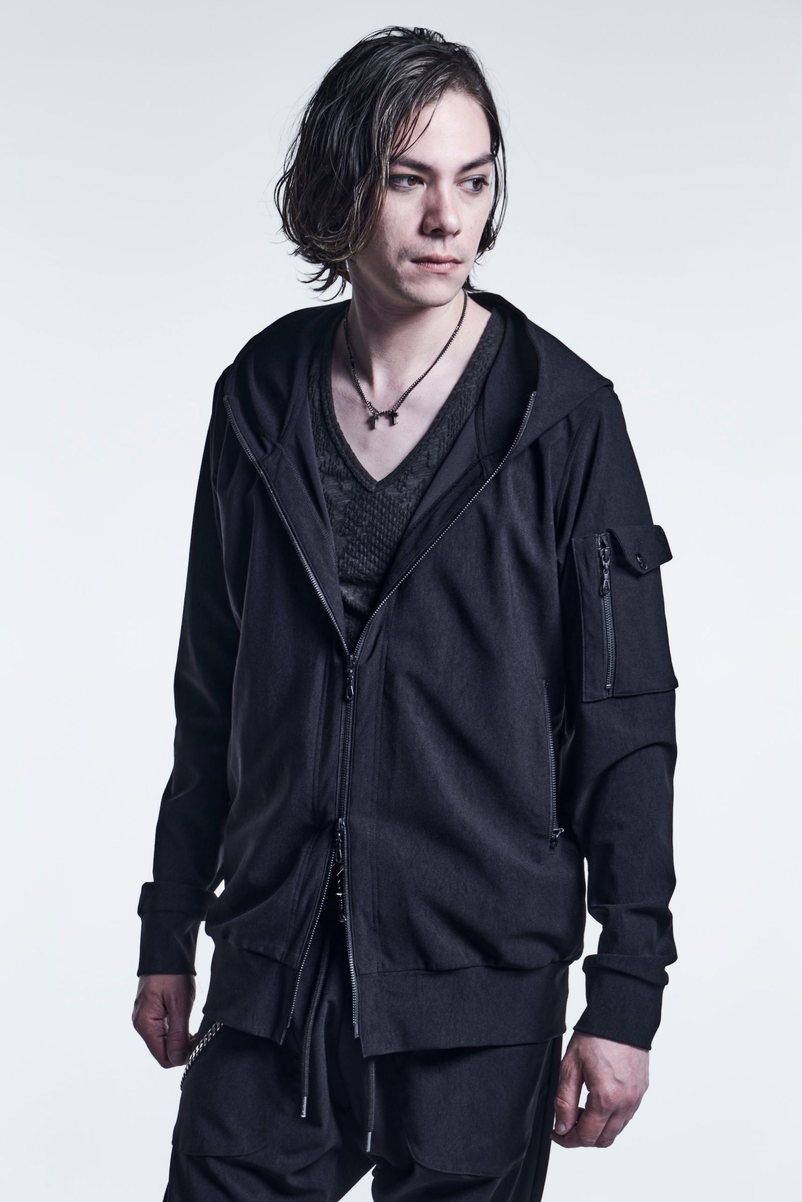 《予約品》 Hoodie HighTension / Black+WhitePrint 【kiryuyrik】 8月入荷予定