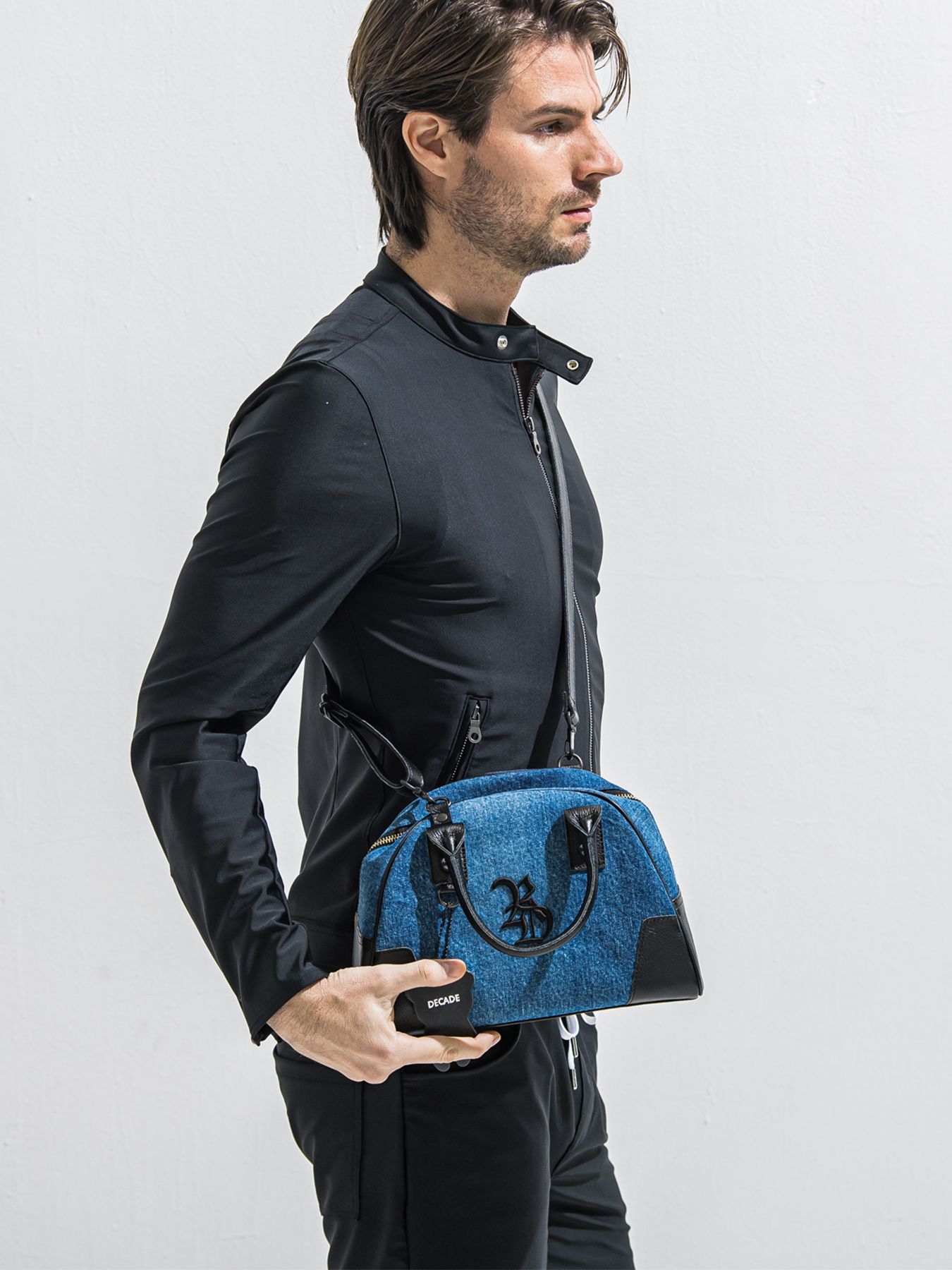 【予約品 2月15日(日) 18:00 締切】DECADEコラボ DENIM MINI BOSTON BAG / デニムミニボストンバッグ / デニム