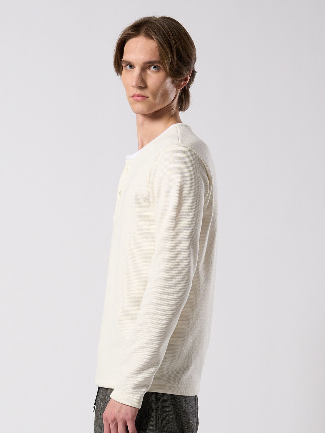 【予約品 4月19日(日) 18時締切】back boa thermal henley L/S / バックボア サーマル ヘンリーネック ロングスリーブ / ホワイト