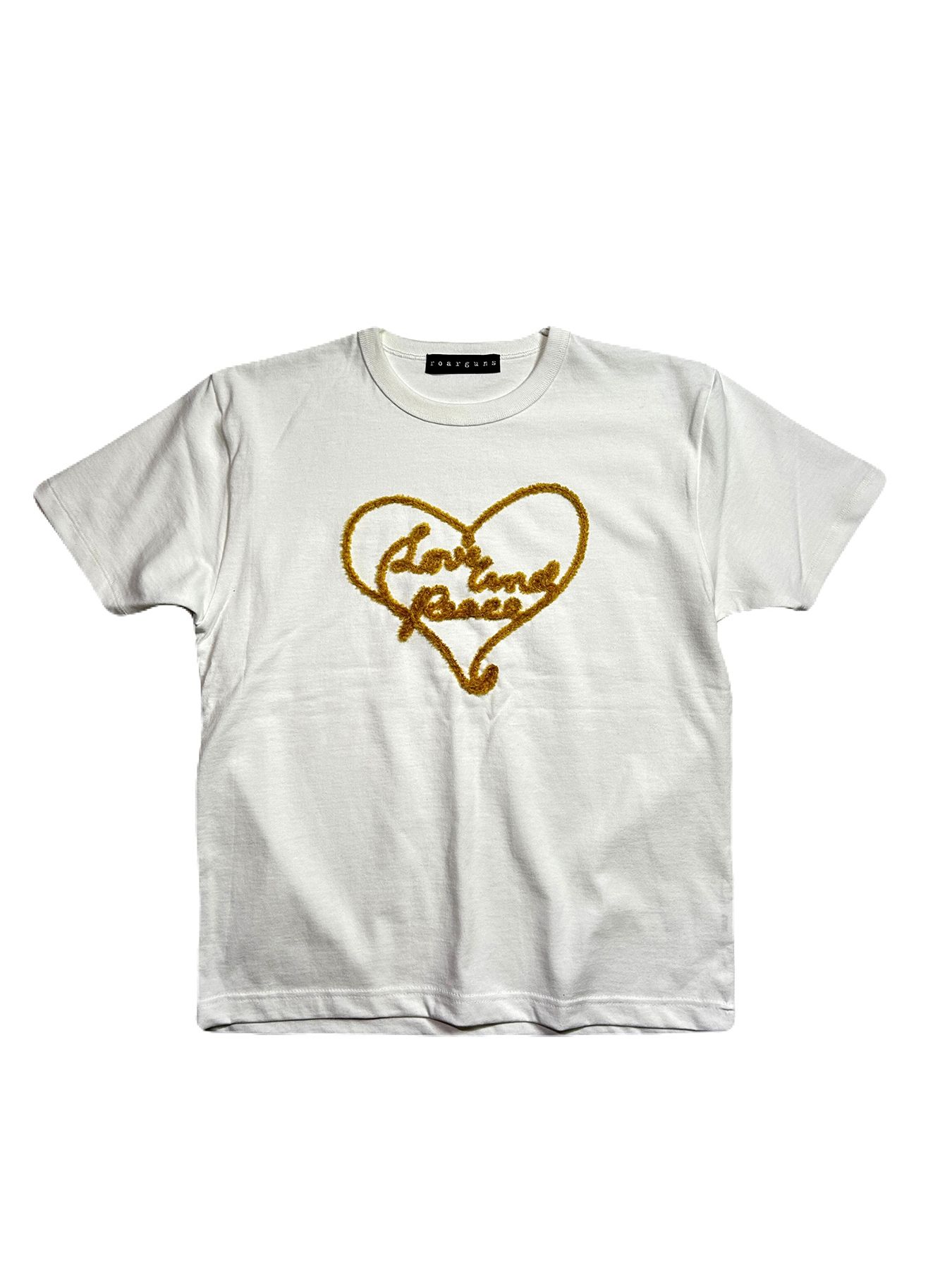【予約品 8月10日(日) 締切 】WOMENS OHEART YARN EMB T / ハート ヤーン エンブロイダリー Tシャツ / ホワイト