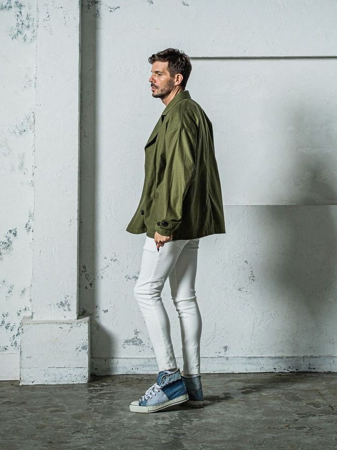 《予約11月17日19時締め》 EX denim jersey  EDGE   PT / ジャージパンツ / ホワイト