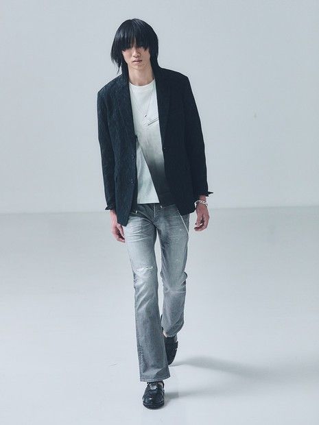 ライダース長袖 スウェットグラデーション【5351 POUR LES HOMMES】