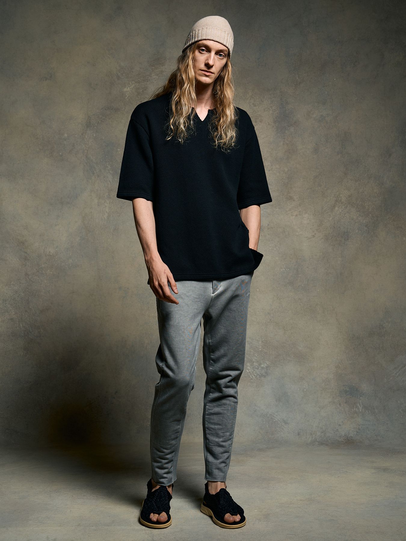 【予約品 9月23日(火) 締切】cut-off sweat pants / カットオフ スウェットパンツ / ライトグレー