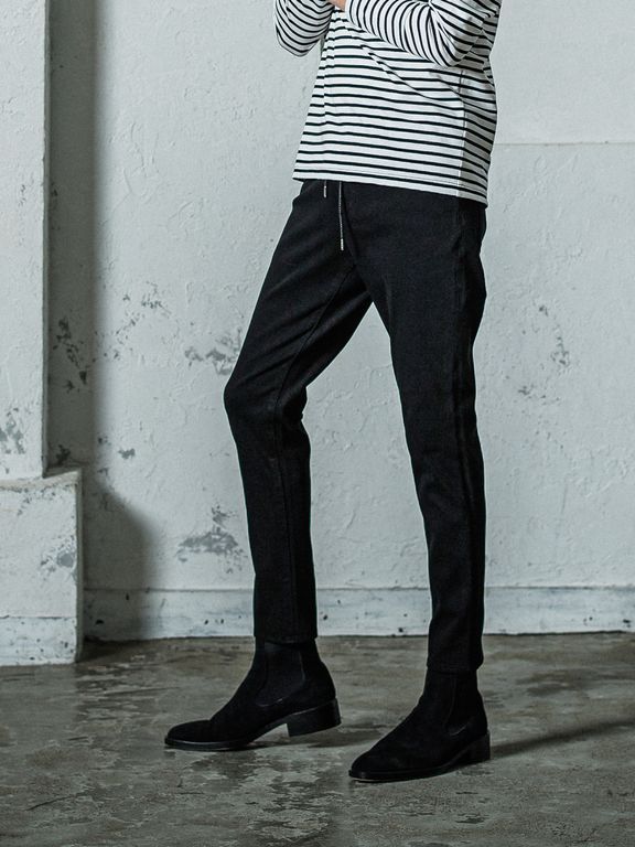 《予約11月17日19時締め》 MICK DENIM JERSEY / ジャージパンツ / ブラック