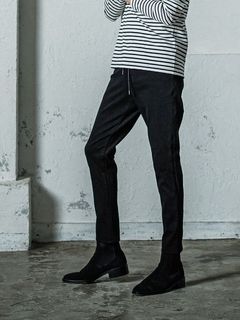 《予約11月17日19時締め》 MICK DENIM JERSEY / ジャージパンツ / ブラック