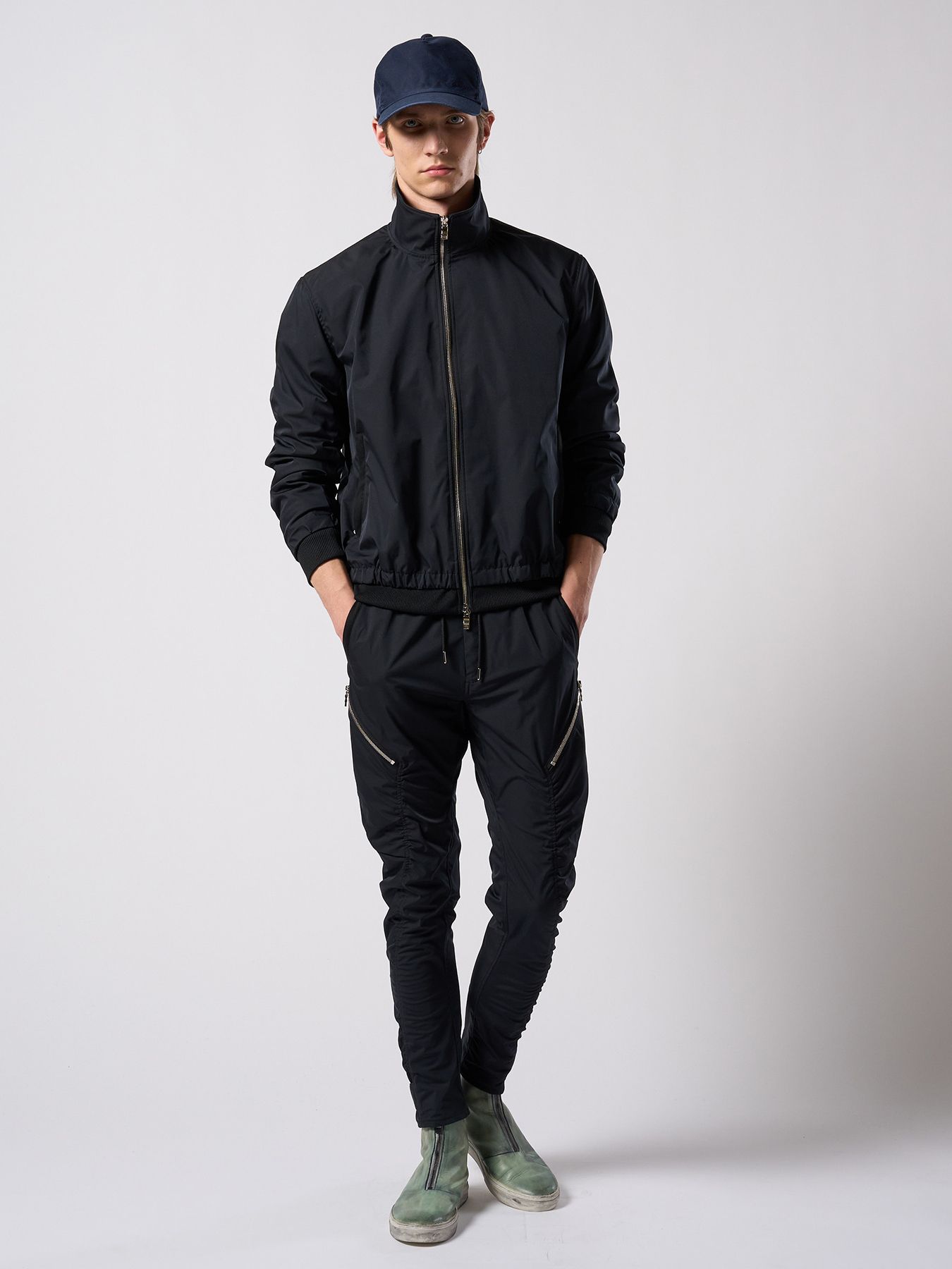 【予約品 4月19日(日) 18時締切】puckering banana teck pants / パッカリング バナナ テックパンツ / ブラック