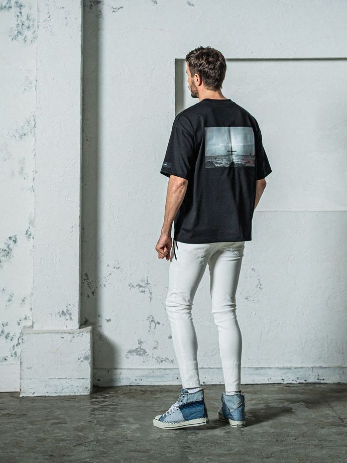 《予約11月17日19時締め》 BACK Photo OVER  TEE / オーバーTシャツ / ブラック