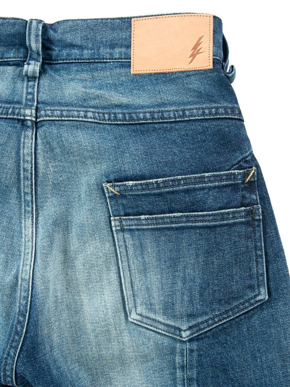 12.5oz Organic Cotton Stretch Denim Regular Straight Jeans / 12.5oz オーガニックコットン ストレッチデニム レギュラーストレート  / 1977 / インディゴUSED
