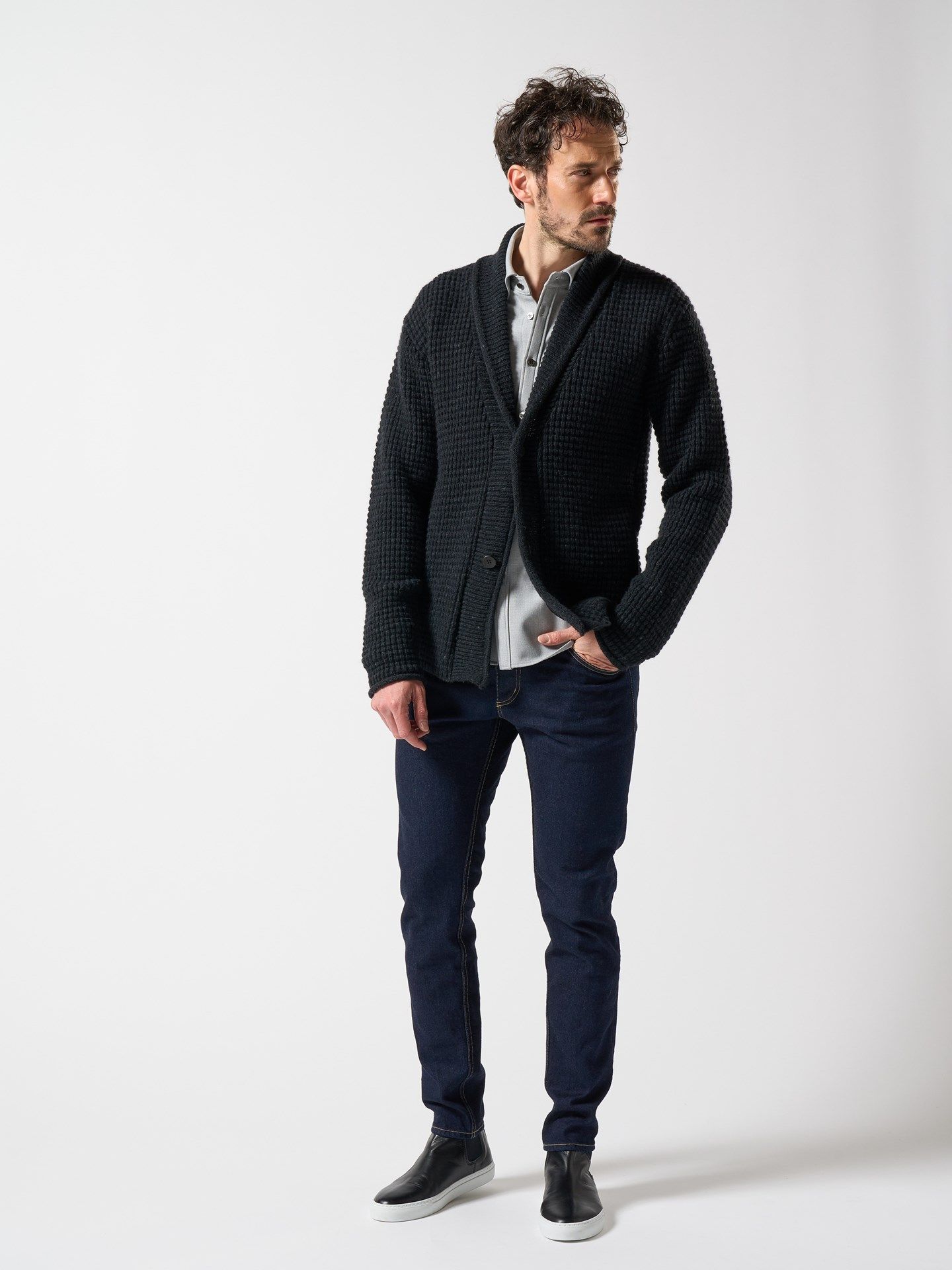 wjk - 【予約品】 lomond shawl collar cardigan / カーディガン