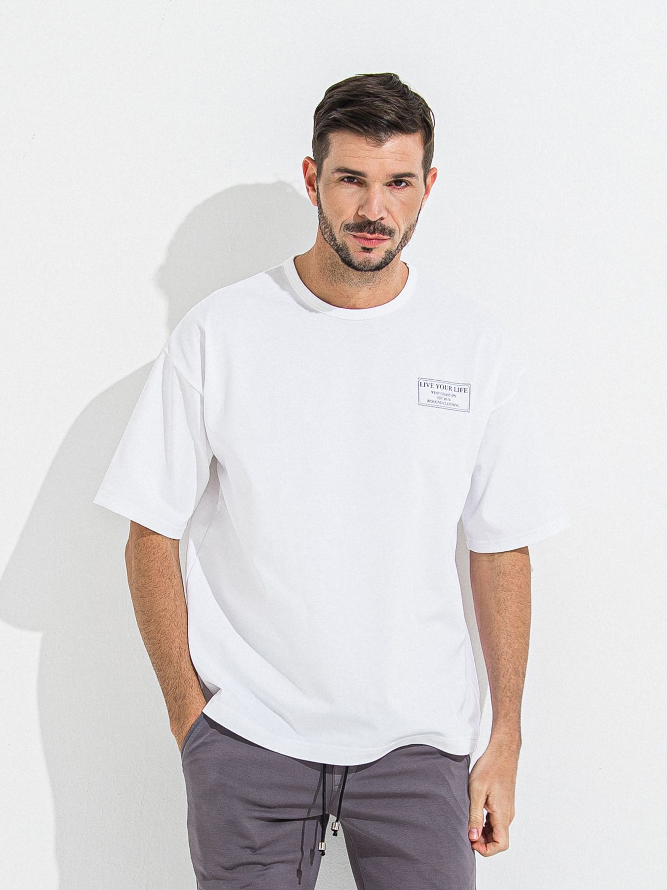 【予約品 】CREW OVER TEE /  クルーオーバーサイズTシャツ / ホワイト