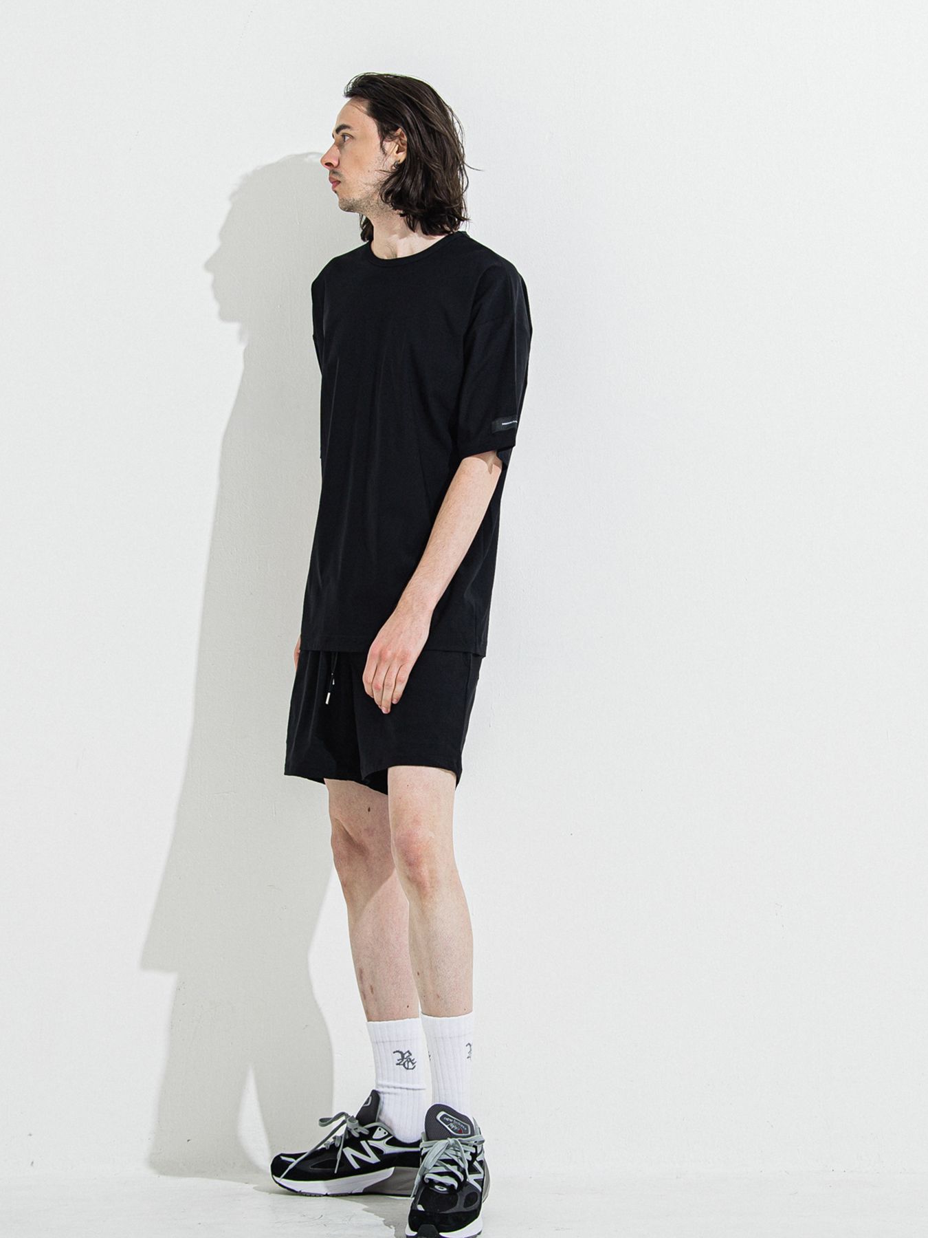 【予約品 】NYLON OVER T /  ナイロンオーバーサイズTシャツ / ブラック