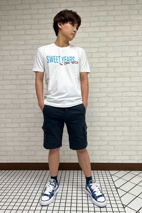 ショートパンツに合うTシャツコーデ.2