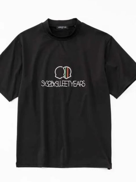 ITALIAN EMBLEM モックネック ブラック【SY32 by SWEET YEARS GOLF】