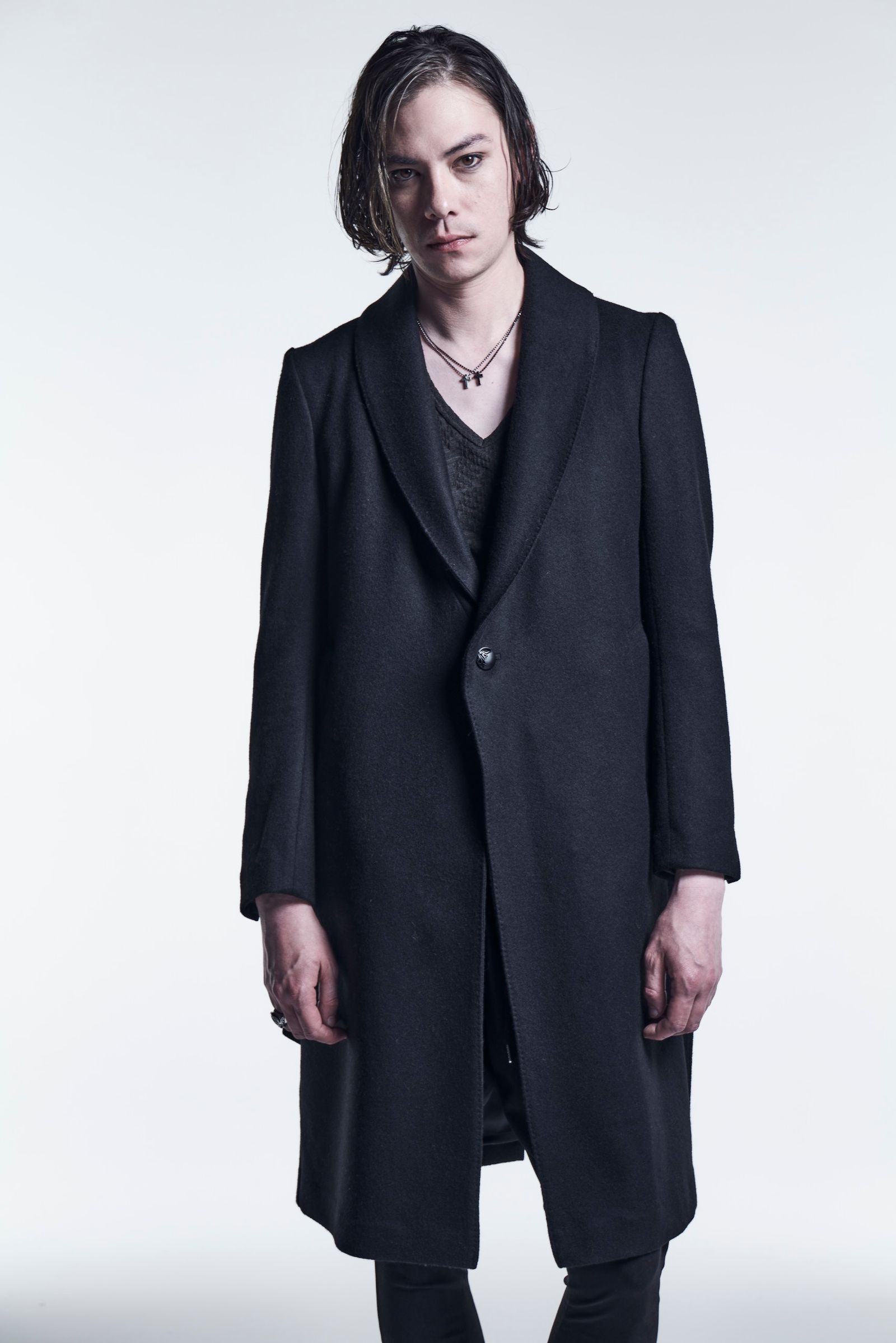 《予約品》 ShawlCollarCoat CasimereBeaver / Black 【kiryuyrik】 10月入荷予定