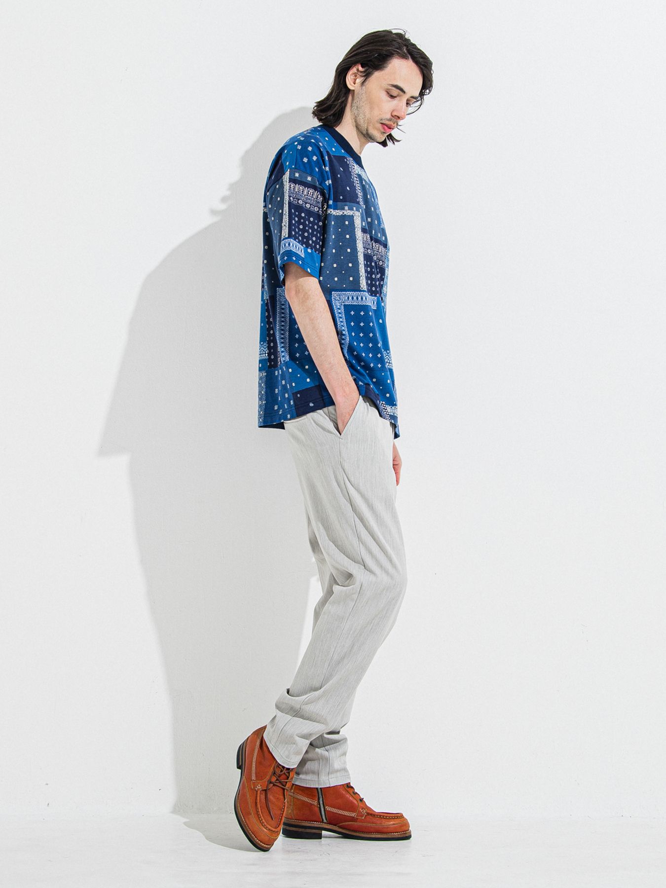 【予約品 】BANDANA OVER TEE / バンダナオーバーサイズTシャツ / ネイビー