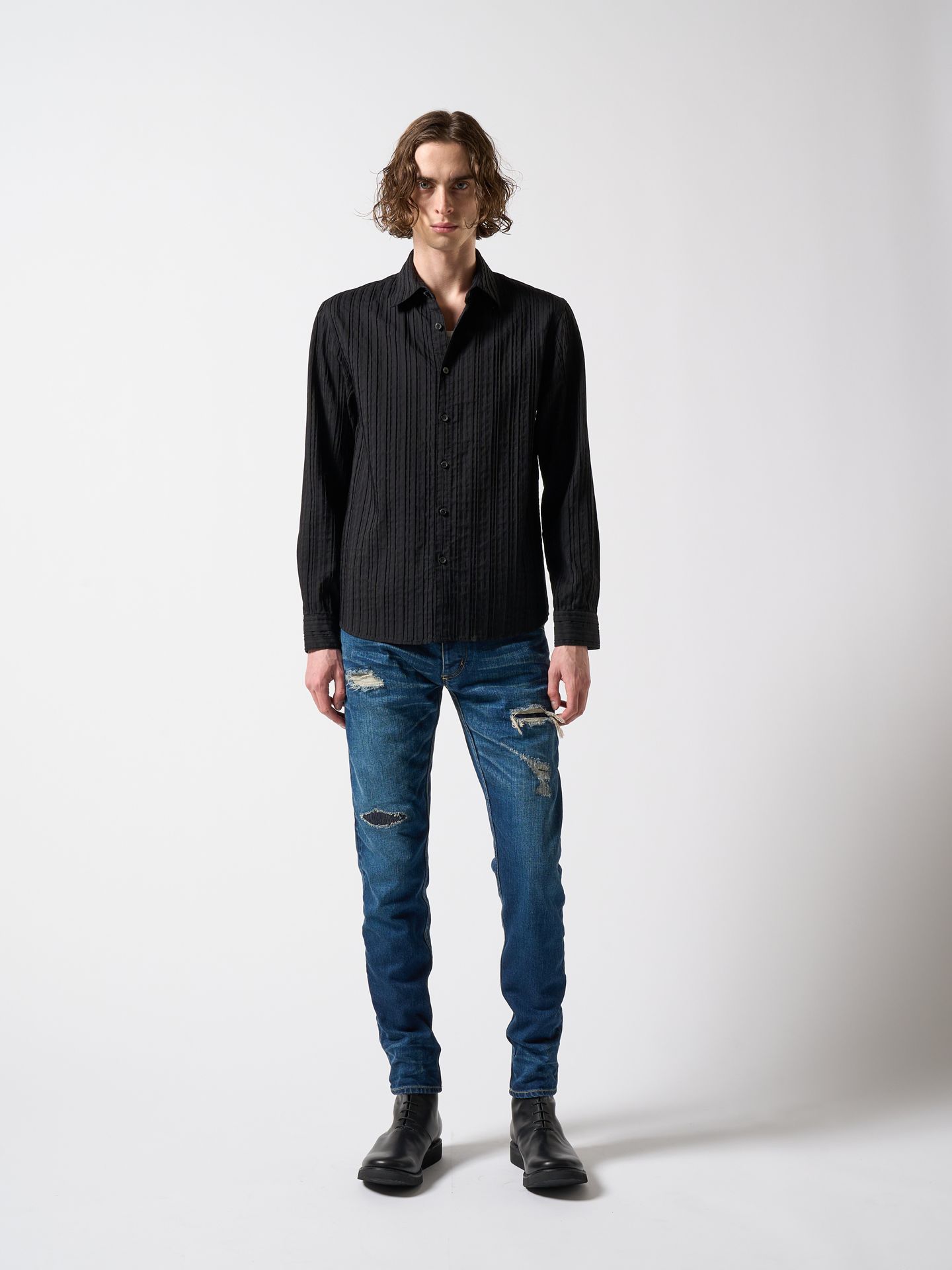 【予約品】 tight straight selvedge denim(used) / タイトストレートデニム / used