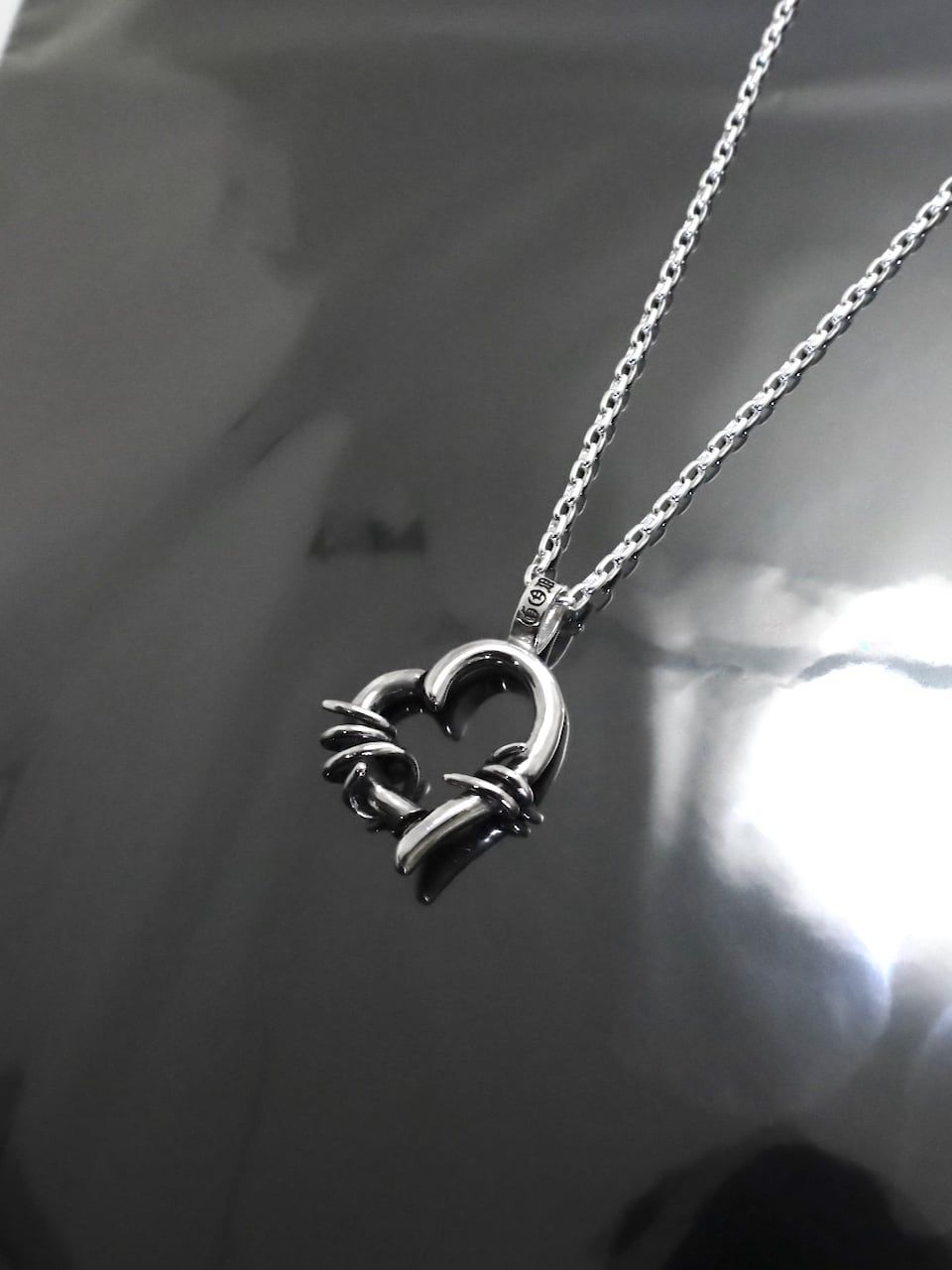 《受注生産》 THORNY HEART [LARGE] #2 NECKLACE with GODSIZE® I.D. TAG / ソーニーハート L #2ネックレス ゴッドサイズ® I.D.タグ / 注文から2～3週間後入荷予定