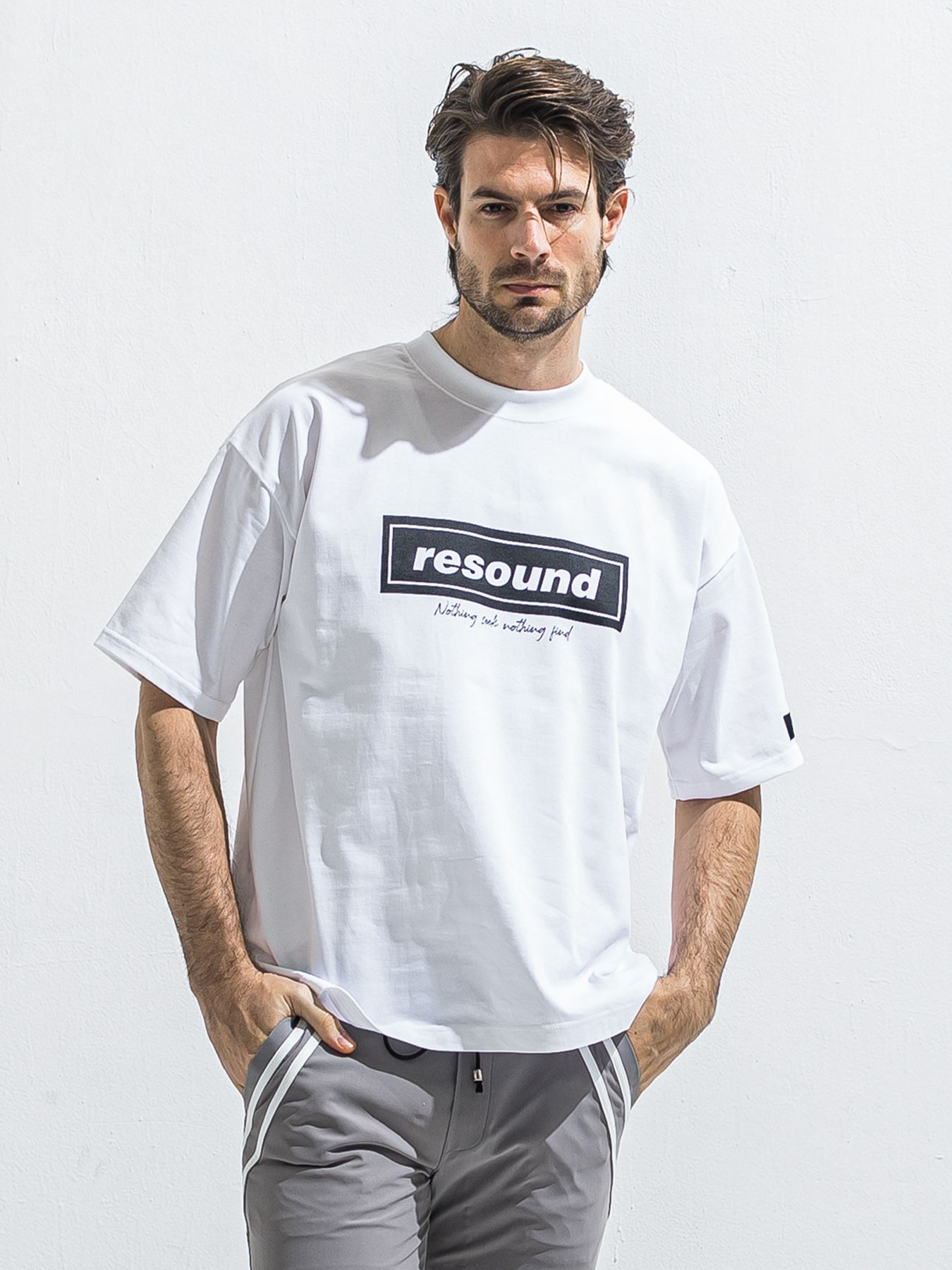 【予約品 2月15日(日) 18:00 締切】BOX OVER TEE / ボックスロゴオーバーTシャツ / ホワイト×ブラック