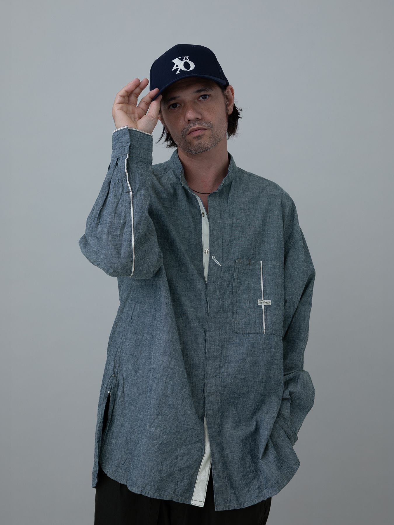 【予約品 11月23日(日) 締切】AKAMIMISHIRTS / オフィサーシャツ / INDIGO/NANY