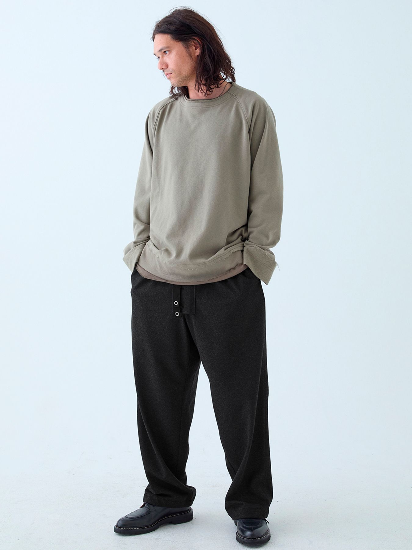 【予約品 】Woolnapp trousers / ウール イージートラウサーズパンツ / ブラック