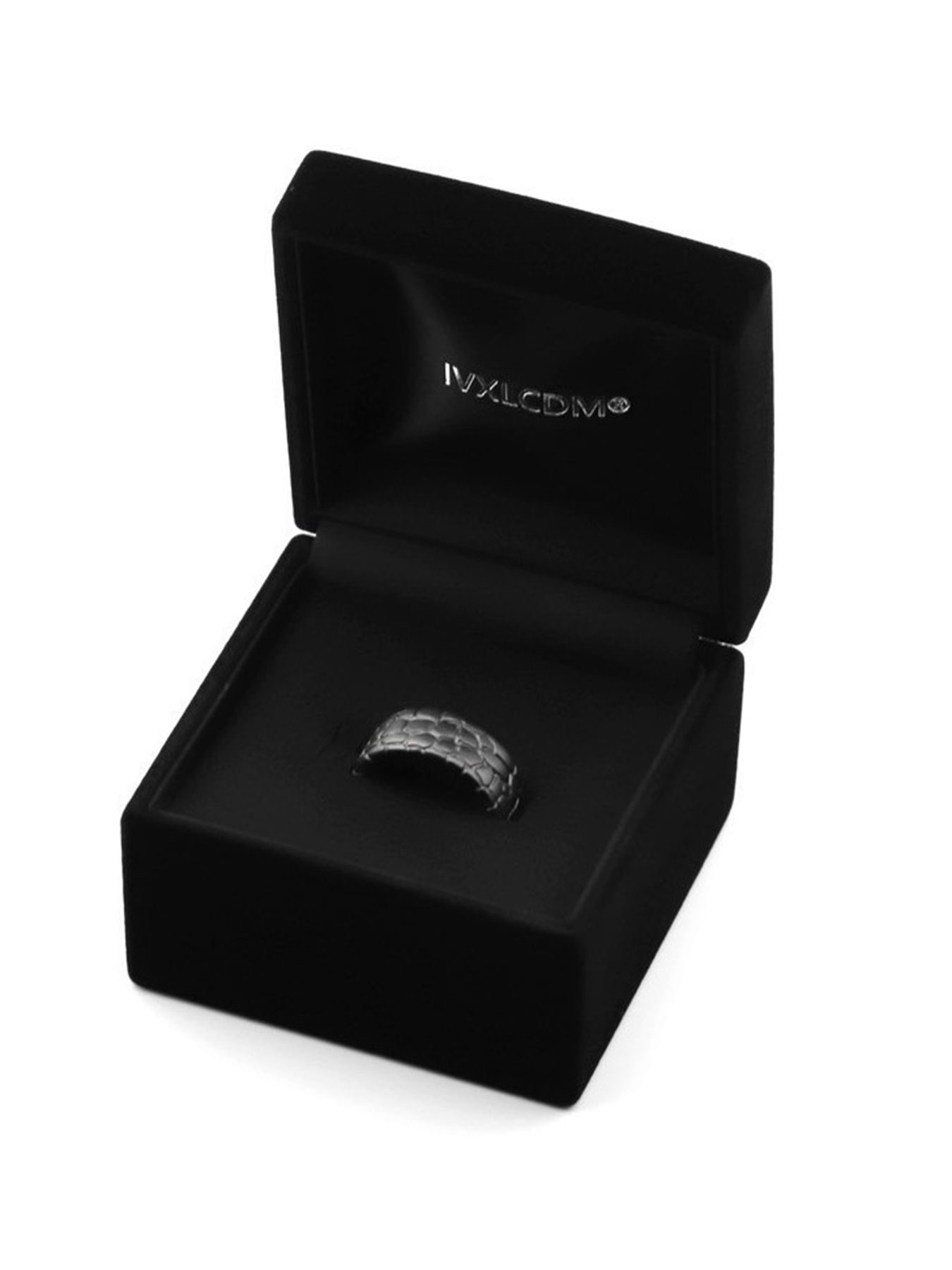 【予約品 9月23日(火) 締切】IVXLCDM ×wjk  croco pattern middle ring / クロコパターン ミドルリング / ブラックコーティング