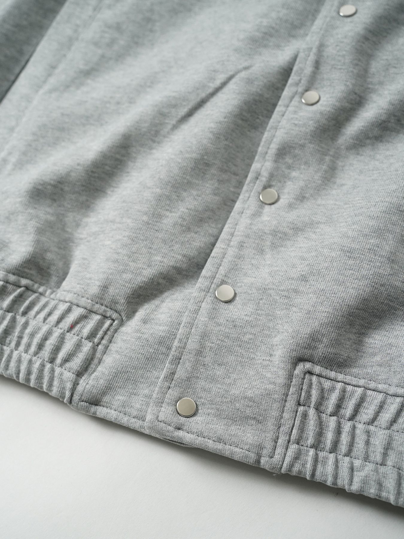 【予約品 5月6日(水) 締切】MOLD-SWEATJACKET / スタンドブルゾン / 杢グレー